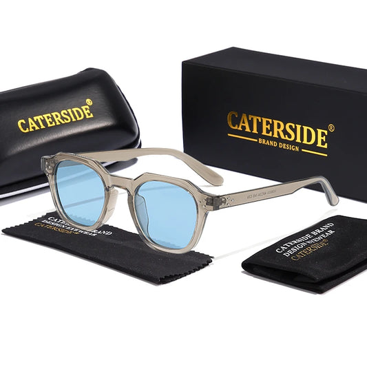 Retro Polarized Sunglasses for Men and Women with Ultralight TR90 Frame
