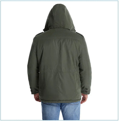 Thickened Multi-Pocket Mid-Length Casual Coat