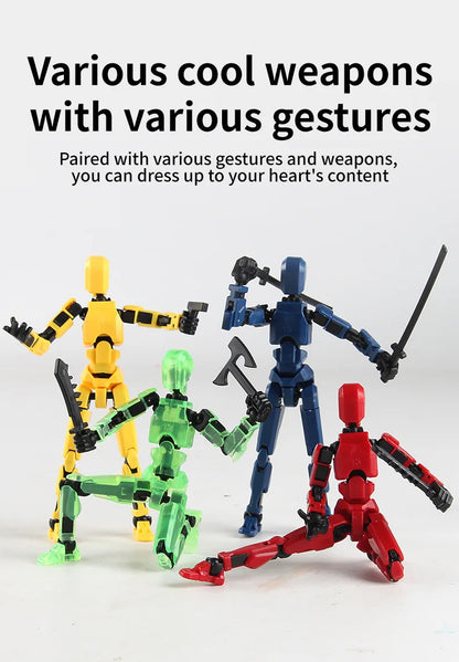 DIY Luminous T13 Multi-Jointed Movable Robot & Dog Action Figures
