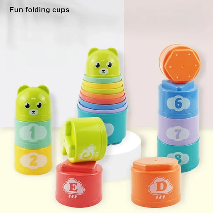Kid Brain Response Battle Fold Cup Game – Speed Stacking Competition