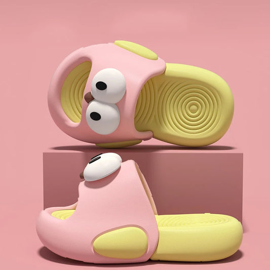Smile Children’s Slippers – Soft EVA Sole, Big Eyes Design for Boys & Girls