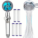 Turbo High-Pressure Handheld Shower Head with 5 Filters