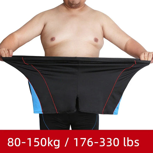 Men's Elastic Swim Trunks Plus Size Beach Surfing Boxer Shorts
