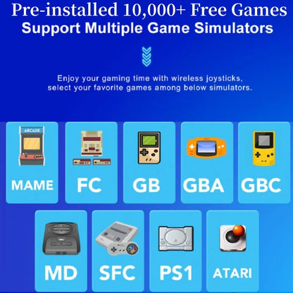 Upgraded M8II 4K Game Console - 10000+ Games, 32GB/64GB, 2 Wireless Controllers