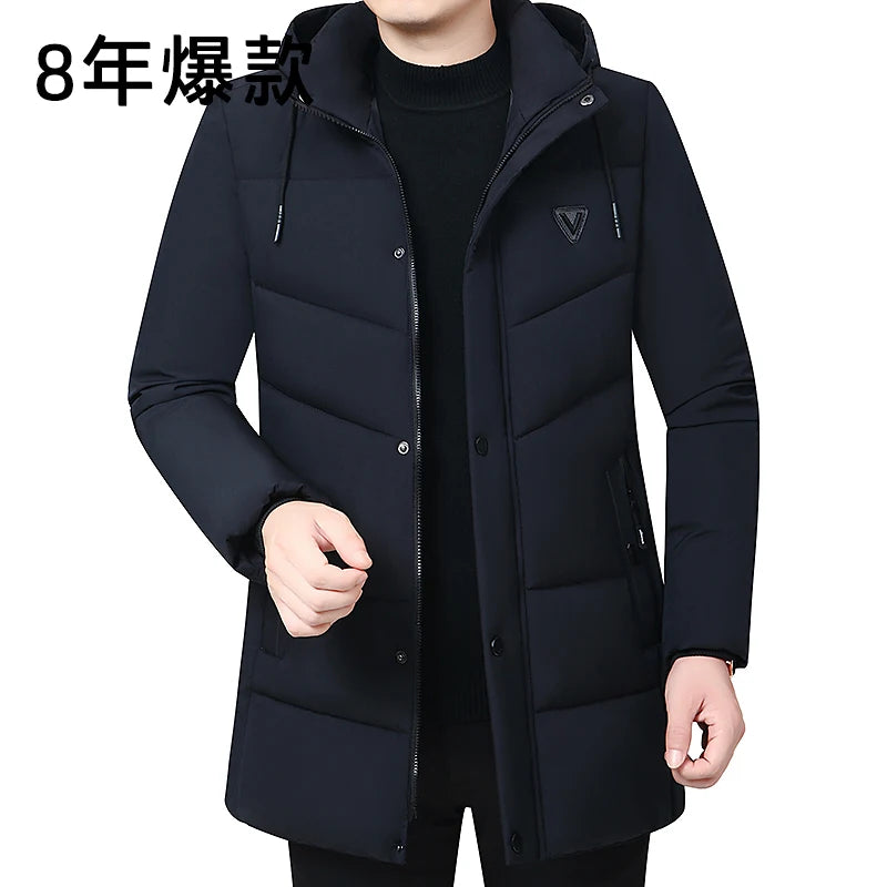 Men's Hooded Winter Down Cotton Coat - Warm & Stylish