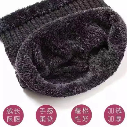 Winter Knit Hat & Scarf Set for Men