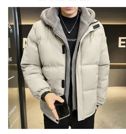 TFETTERS Autumn Winter Zip-up Hooded Parka Jacket