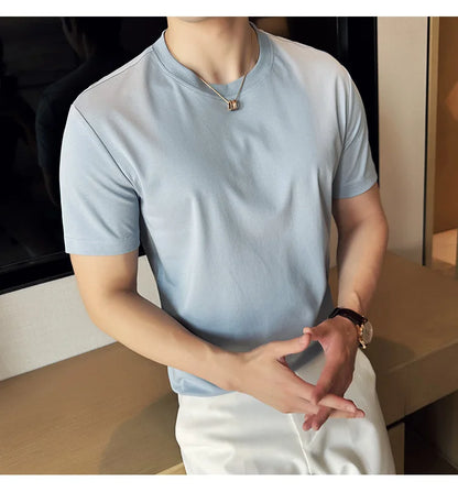 Men's Summer Ice Silk Cotton T-Shirt