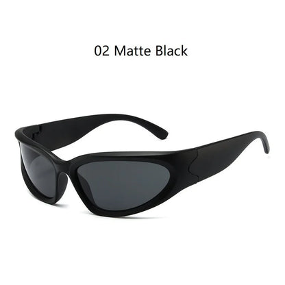 Y2K Punk Sports Sunglasses for Men and Women UV400 Vintage Eyewear