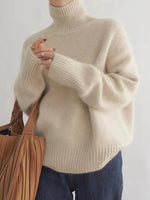 Luxurious 100% Cashmere Turtleneck Sweater for Women