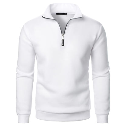 Men’s High Neck Half Zipper Sweatshirt