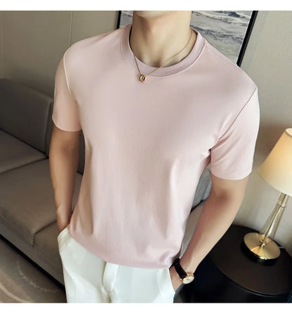 Men's Summer Ice Silk Cotton T-Shirt