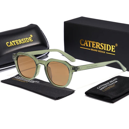 Retro Polarized Sunglasses for Men and Women with Ultralight TR90 Frame