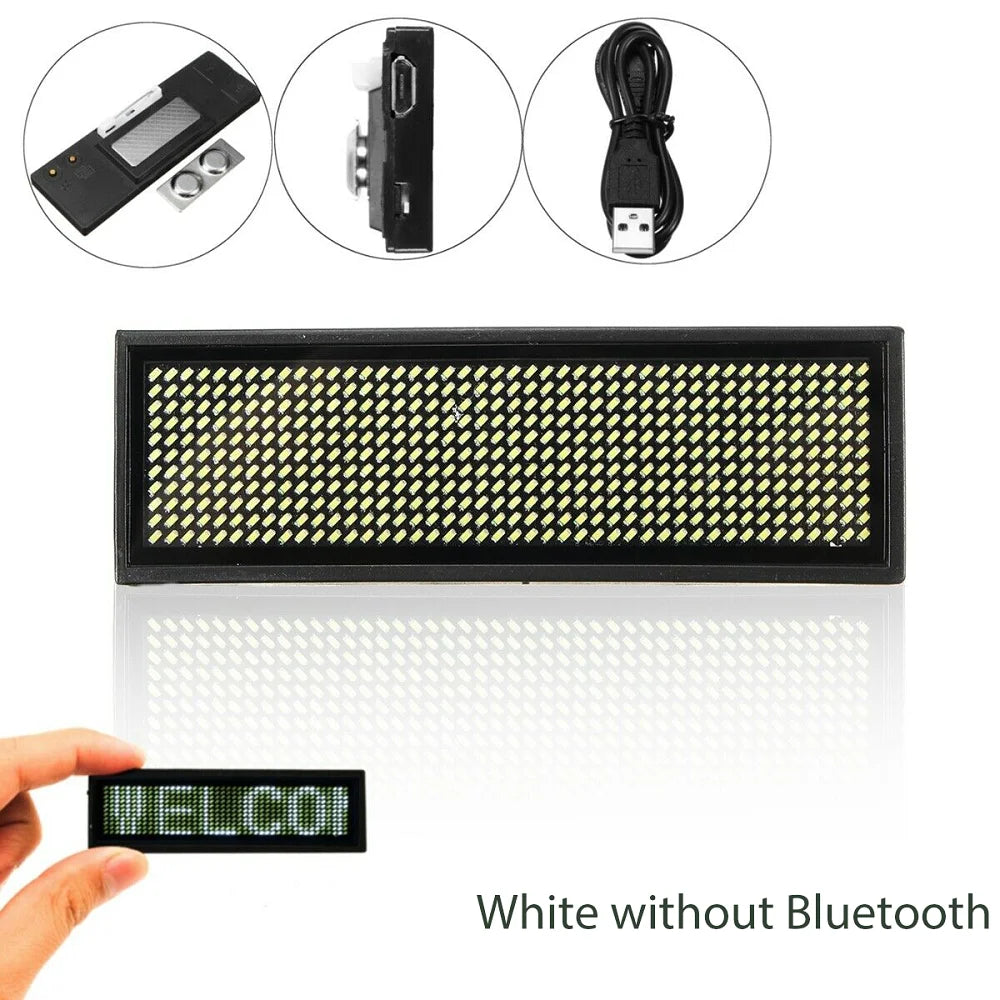 Bluetooth LED Name Badge – Programmable Scrolling Message Display