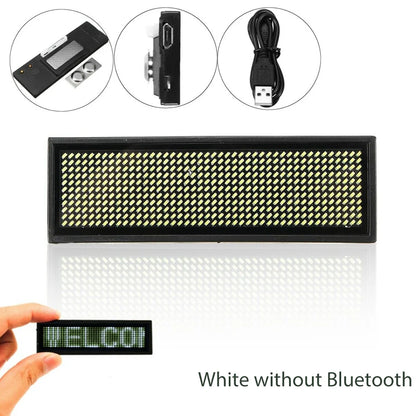 Bluetooth LED Name Badge – Programmable Scrolling Message Display