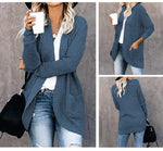 Autumn Knitted Long Coat Women’s Loose Fit Cardigan Sweater Jacket