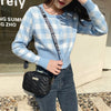 Fashion Wave PU Leather Crossbody Shoulder Bag