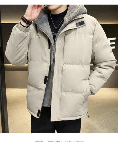 TFETTERS Autumn Winter Zip-up Hooded Parka Jacket