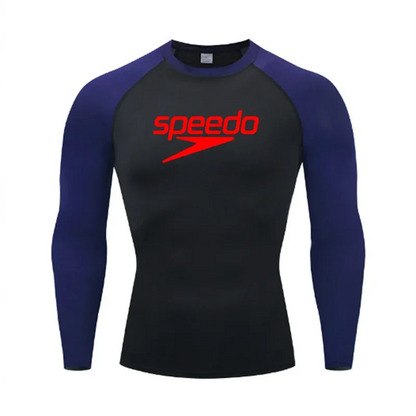 Men's UV Protection Surf Rash Guard Diving Suit Short Sleeve Swimwear