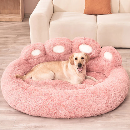 Fluffy Plush Dog Bed – Soft & Cozy Cushion for Large & Small Pets