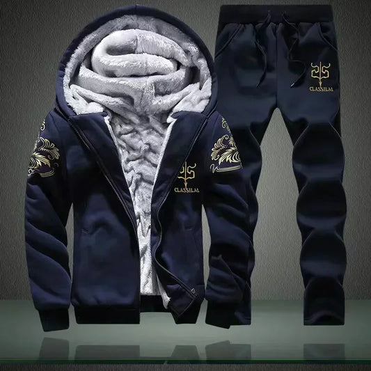 Winter Men's Hooded Tracksuit Set
