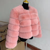 Women's High-Quality Faux Fox Fur Coat