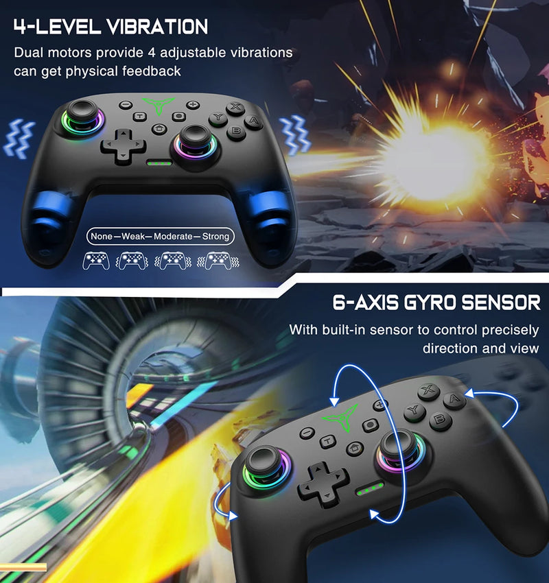 Dinofire Wireless Bluetooth RGB Game Controller