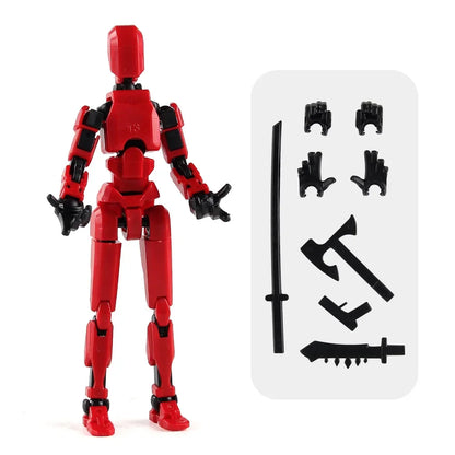 DIY Luminous T13 Multi-Jointed Movable Robot & Dog Action Figures