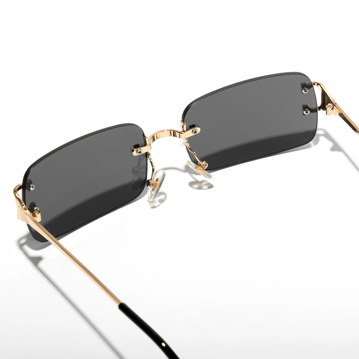 Ruiao 2025 Rimless UV400 Sunglasses – Unisex Designer Square Shades