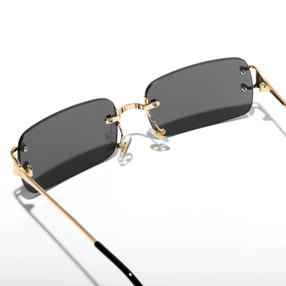 Ruiao 2025 Rimless UV400 Sunglasses – Unisex Designer Square Shades