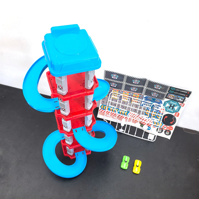 DIY Assembled City Winding Roads Racing Car Garage Toy