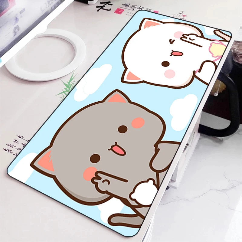 Peach Mochi Cat XXL Gaming Mouse Pad