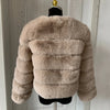 Women's High-Quality Faux Fox Fur Coat