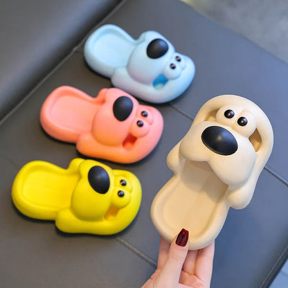 Cartoon Puppy Kids Non-Slip Indoor Slippers