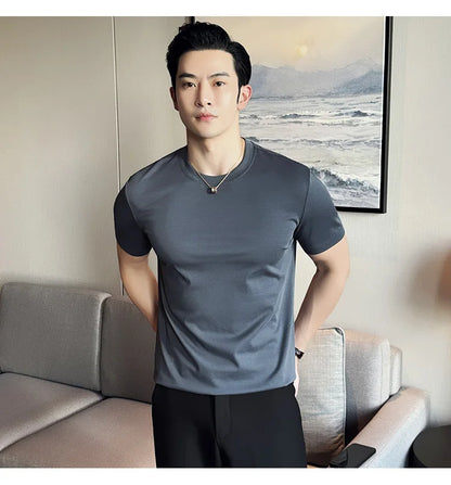 Men's Summer Ice Silk Cotton T-Shirt