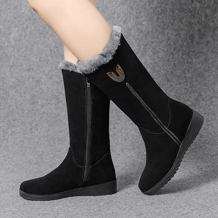 Warm Chelsea High Fur Boots for Women