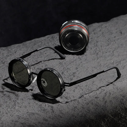 ND9 Adjustable Polarized Round Sunglasses for Men and Women UV400
