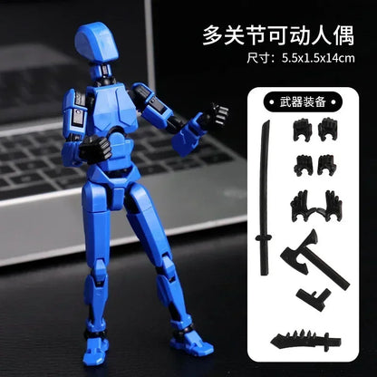 DIY Luminous T13 Multi-Jointed Movable Robot & Dog Action Figures