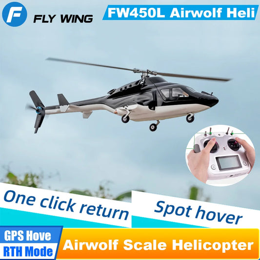 FLY WING Airwolf FW450 V2 6CH RC Helicopter RTF – GPS Flight Control