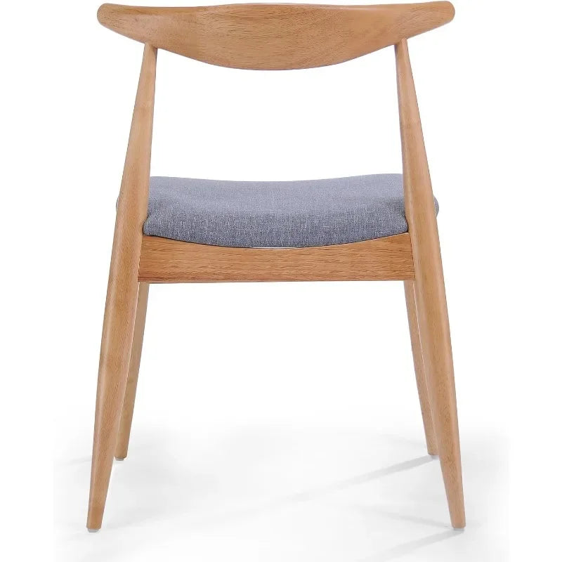 Francie Fabric Dining Chairs with Oak Finish