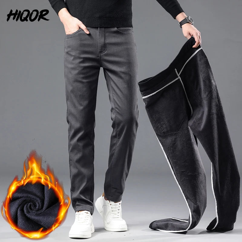 HIQOR Men's Fleece-Lined Winter Pants