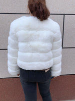 Women's High-Quality Faux Fox Fur Coat