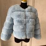 Women's High-Quality Faux Fox Fur Coat