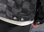 Men's Denim Jacket with Plaid