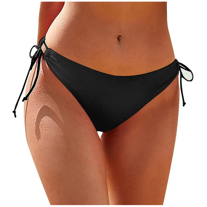 High Waist Bikini Swim Bottom for Women with Tie Sides – Vintage Style