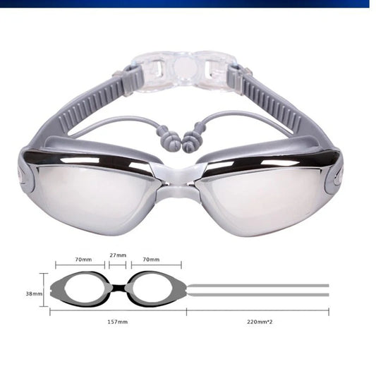 Anti-Fog Myopia Swimming Goggles HD Silicone Eyewear for Adults