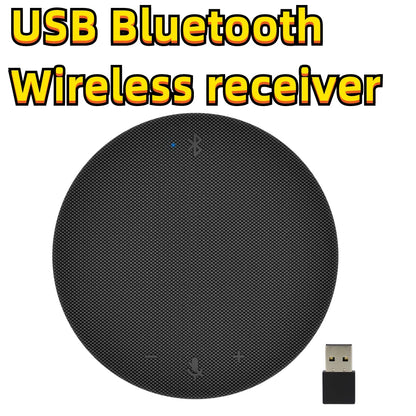 Wireless Bluetooth Conference Microphone & Speaker – 360° USB Speakerphone with 5M Pickup