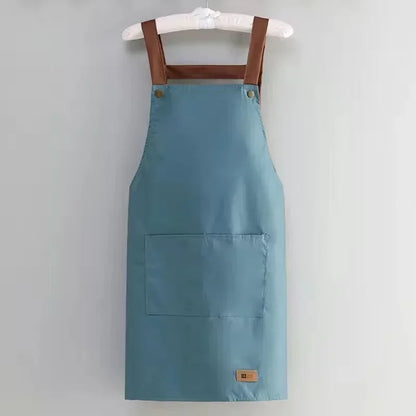 Waterproof Kitchen Apron with Large Pocket for Cooking and Restaurant Use