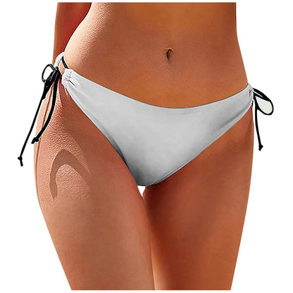 High Waist Bikini Swim Bottom for Women with Tie Sides – Vintage Style