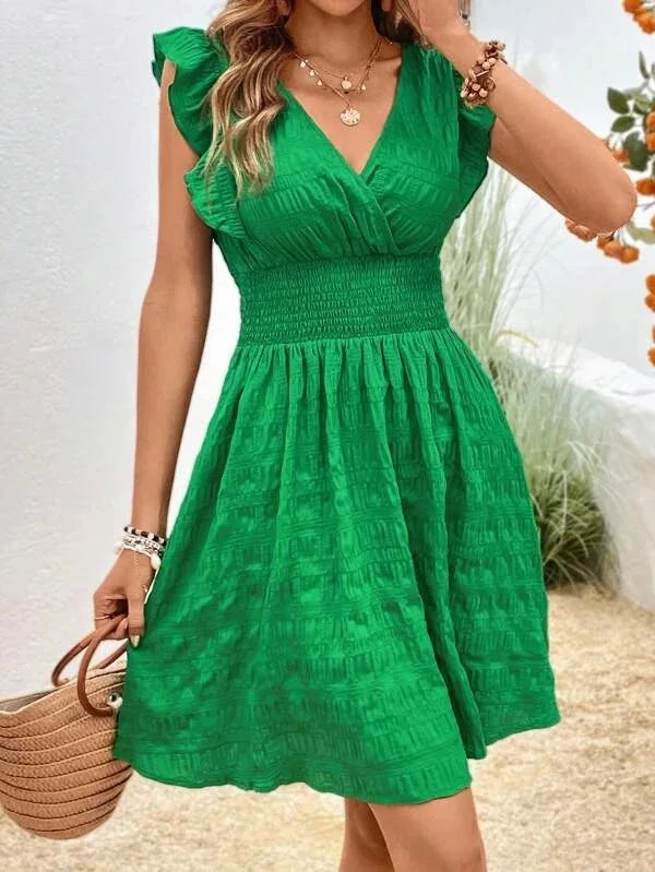 Women’s V-Neck A-Line Holiday Beach Dress